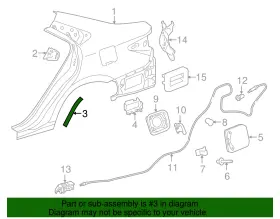 58747-06100 Toyota Genuine Camry Quarter Panel Rock Protector #3