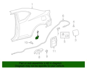 58748-21010 Toyota Genuine Quarter Panel Protector #2