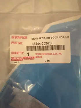 66244-0c020 Toyota Genuine Oem Driver Lh Rear Stone Guard 2013-2021 Tundra #3