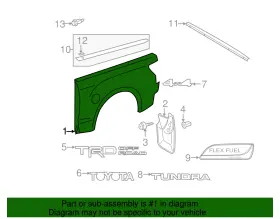 75631-0c040 Toyota Genuine Gravel Deflector #2
