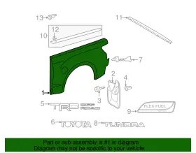 75641-0c040 Toyota Genuine Gravel Deflector #2