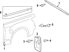 75641-0c080 Toyota Genuine Stone Deflector