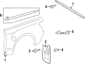 75641-0c090 Toyota Genuine Stone Deflector