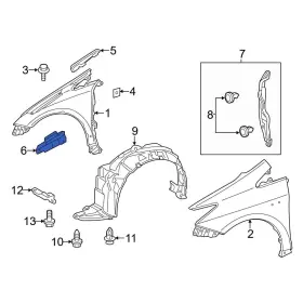 5382547020 Toyota Oe For Prius V 12-17 Front Right Fender Protection Film
