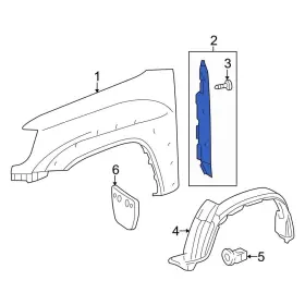 5382704010c0 Toyota Oe For Tacoma 05-15 Front Right Fender Protection Film