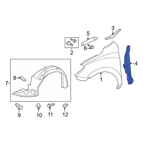 5382802100 Toyota Oe For Matrix 2009-2013 Front Left Fender Protection Film