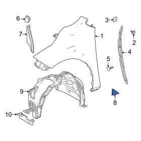 5874208020 Toyota Oe For Sienna 21-24 Front Left Lower Fender Protection Film