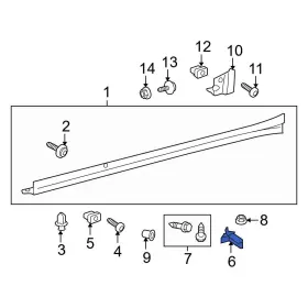 758620t010 Toyota Oe For Venza 2009-2015 Left Stone Guard