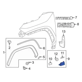 769020r090c0 Toyota Oe For Rav4 2019-2024 Front Left Fender Protection Film