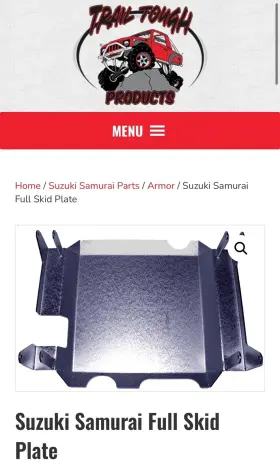 Skp-500 Trail Tough New Suzuki Samurai Full Belly Skid Plate Protection