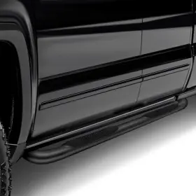 A0029b Trailfx - 3 Inch Cab Length Black Round Step Bars #3