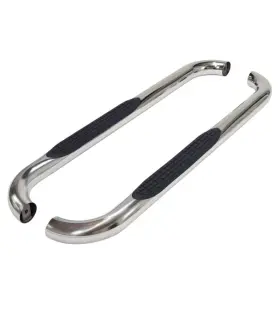 A0032s Trailfx - 3 Inch Cab Length Polished Round Step Bars