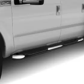 A0045s Trailfx - 3 Inch Cab Length Polished Round Step Bars With 60 Degree Bent End #2