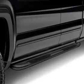 A0059b Trailfx - 3 Inch Cab Length Black Round Step Bars #2
