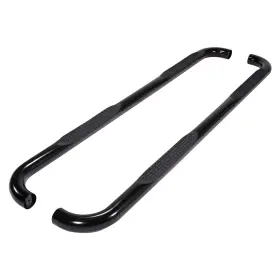A0060b Trailfx - 3 Inch Cab Length Black Round Step Bars