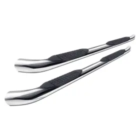 A1004s Trailfx - 4 Inch Cab Length Polished Oval Bent End Side Steps