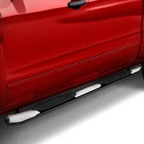 A1007s Trailfx - 4 Inch Cab Length Polished Oval Bent End Side Steps #2