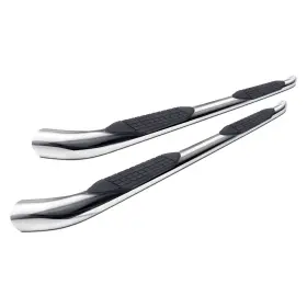 A1007s Trailfx - 4 Inch Cab Length Polished Oval Bent End Side Steps