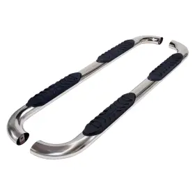 A1008s Trailfx - 4 Inch Cab Length Polished Oval Bent End Side Steps