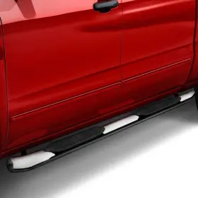 A1009s Trailfx - 4 Inch Cab Length Polished Oval Bent End Side Steps #2
