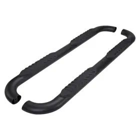 A1010b Trailfx - 4 Inch Cab Length Black Oval Bent End Side Steps