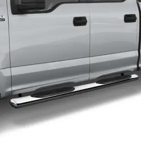 A1541s Trailfx - 4 Inch Cab Length Polished Oval Straight Side Steps #2