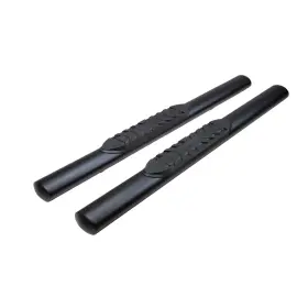 A1557t Trailfx - 4 Inch Cab Length Black Oval Straight Side Steps