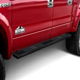 A4001b Trailfx - 4 Inch T4 Series Cab Length Black Trapezoid Step Bars #2