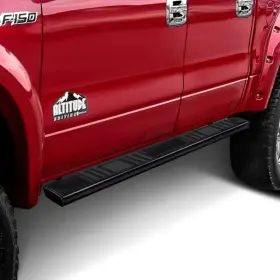 A4002b Trailfx - 4 Inch T4 Series Cab Length Black Trapezoid Step Bars #2