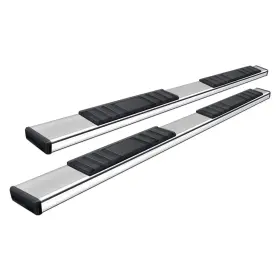 A4003s Trailfx - 4 Inch T4 Series Cab Length Polished Trapezoid Step Bars