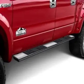 A4014s Trailfx - 4 Inch T4 Series Cab Length Polished Trapezoid Step Bars #2