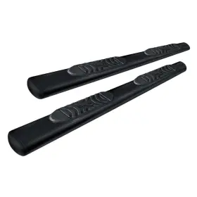 A7010b Trailfx - 5 Inch Cab Length Black Oval Straight Side Steps