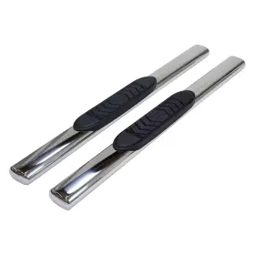 A7040s Trailfx - 5 Inch Cab Length Polished Oval Straight Side Steps