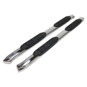 A7064s Trailfx Step Nerf Bar - 5 Inch Oval Bent Pol Stainless Steel Rocker Panel Mount
