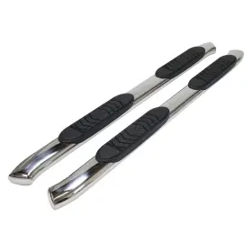 A7090s Trailfx - 5 Inch Cab Length Polished Oval Bent End Side Steps