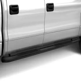 A7091b Trailfx - 5 Inch Cab Length Black Oval Bent End Side Steps #2