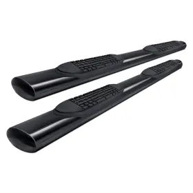 A8223b Trailfx - 6 Inch Cab Length Black Oval Straight Side Steps
