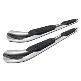 A8239s Trailfx - 6 Inch Cab Length Polished Oval Bent End Side Steps