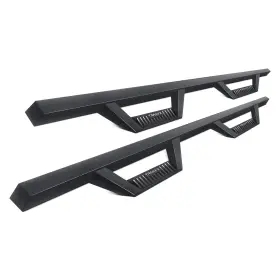 Dhs020b Trailfx - 3.5 Inch Drop Down Cab Length Black Triangular Hoop Steps