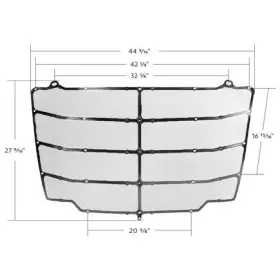 20616 United Pacific Bug Grille Screen Painted Black Steel M For Freightliner #3