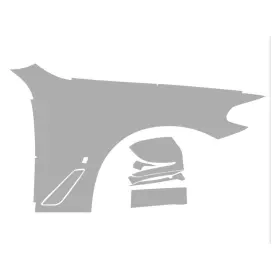 Vpp25433 Vicrez Paint Ppf Pre-cut Passenger Side Full Fender/mirror Hybrid Badge Protection