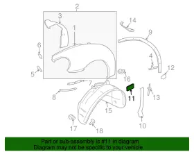 1c0-821-711-e Volkswagen Genuine Stone Guard #2