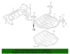 N-910-317-02 Volkswagen Genuine Skid Plate Bolt #2