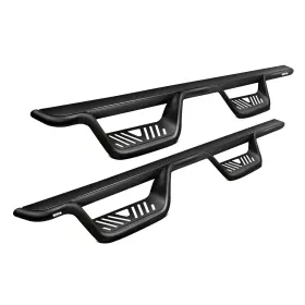 20-11685 Westin - 4 Inch Outlaw Series Cab Length Black Round Drop Nerf Step Bars