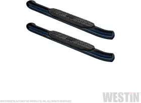 21-21405 Westin Pro Traxx 4 Inch Oval Nerf Step Bars - Black Powdercoat Finish