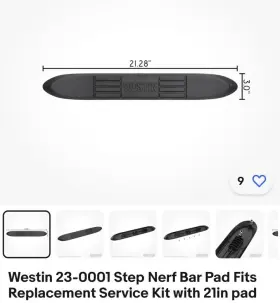 23-0001 Westin Step Nerf Bar Pad - 2000 Sierra -replace Service Kit With 21in E-series 3 #3