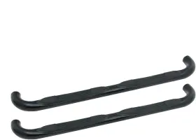 23-1555 Westin E-series 3 Inch Round Nerf Step Bars - Black Powdercoat Finish