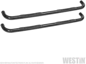 23-3515 Westin E-series 3 Inch Round Nerf Step Bars - Black Powdercoat Finish