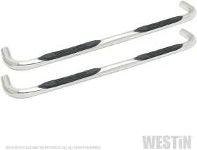 23-3550 Westin E-series 3 Inch Round Nerf Step Bars - Polished Stainless Steel