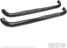 23-3695 Westin E-series 3 Inch Round Nerf Step Bars - Black Powdercoat Finish